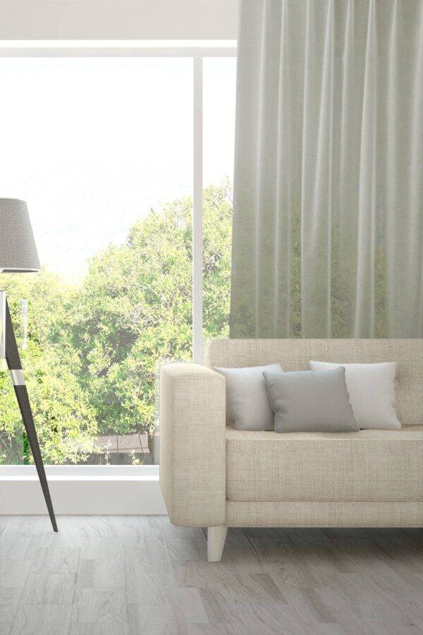 VENTO feiner Tagesvorhang Fischbacher Seidengrau [314]