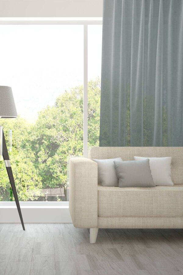 VENTO feiner Tagesvorhang Fischbacher Stahlblau [319]