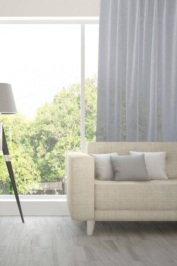 VENTO feiner Tagesvorhang Fischbacher Taubengrau [215]