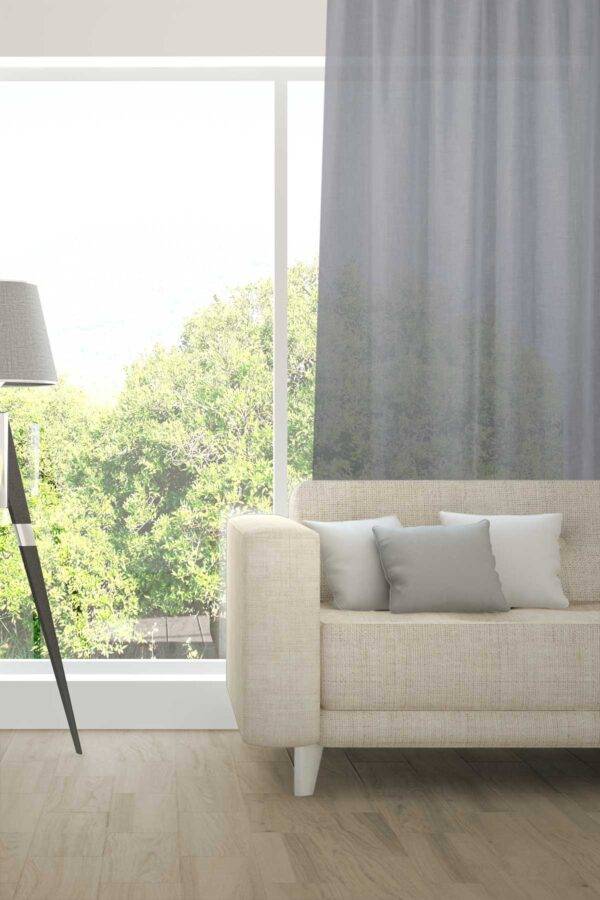 ALSARA Leinen-Massvorhang Fischbacher Blaugrau [621]