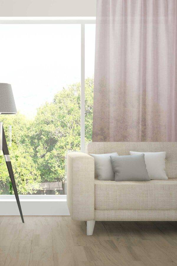 ALSARA Leinen-Massvorhang Fischbacher Flieder [608]