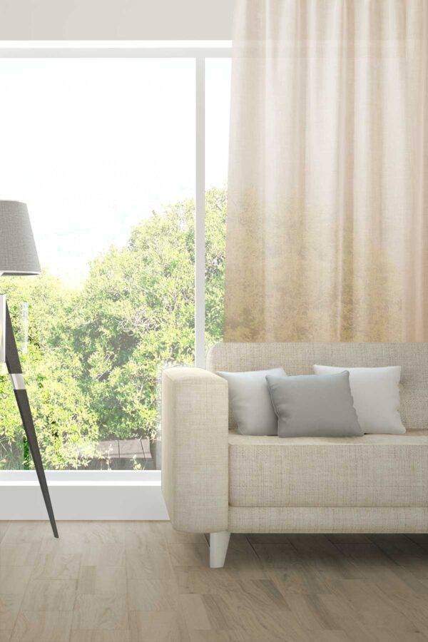 ALSARA Leinen-Massvorhang Fischbacher Hellbeige [627]