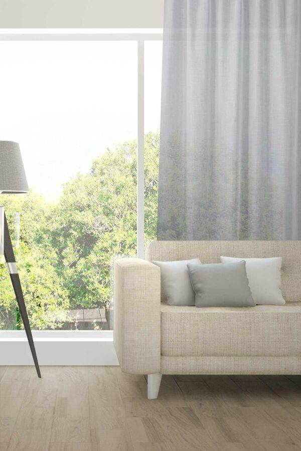 ALSARA Leinen-Massvorhang Fischbacher Taubengrau [601]