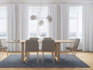 kvadrat Erin II Tagesvorhang weiss Esszimmer