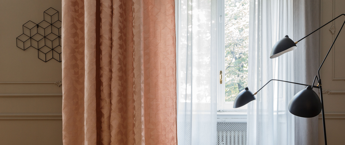 Nachtvorhänge fürs Kinderzimmer rosa mit Muster