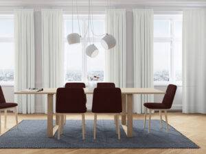 Vorhang nach Mass kvadrat Benit Esszimmer