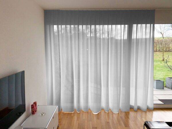 Transparenter Tagvorhang OPTIMA nach Mass Hellgrau