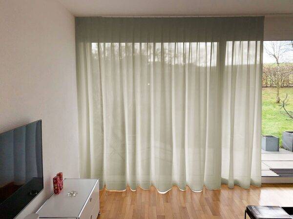 Transparenter Tagvorhang OPTIMA nach Mass Seidengrau