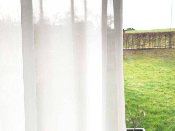 Tagesvorhang Antibakteriell OPTIMA rechter rand weiss