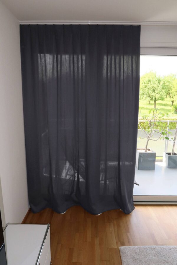 Massvorhang SOHO Leinenstruktur Anthrazit [325]