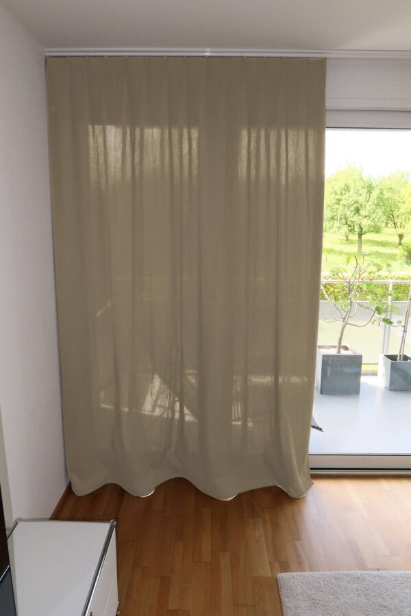 Massvorhang SOHO Leinenstruktur Beige dunkel [337]