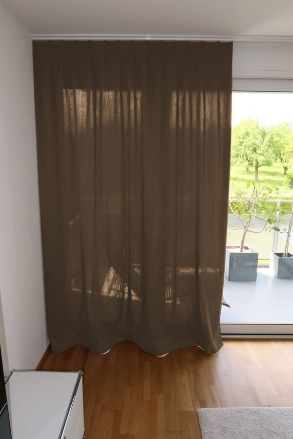 Massvorhang SOHO Leinenstruktur Braun [367]