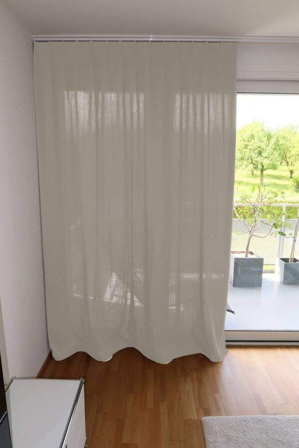 Massvorhang SOHO Leinenstruktur Graubeige [327]