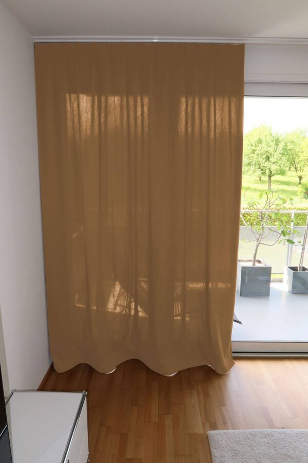 Massvorhang SOHO Leinenstruktur Perlbraun [357]