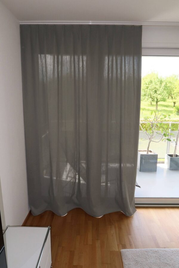 Massvorhang SOHO Leinenstruktur Quarzgrau [315]